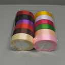 Colored Satin Ribbon 1 Inch - 300 yards Variety Colors - Wide Single Face Polyester Satin Ribbon for Gift Wrapping, Crafts, Hair Bows, Wedding Decorations, Bow Making & Valentine's Day Flower Bouquets