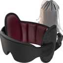 Upgraded Travel Pillow, U-Shaped Airplane Head Strap for All Heights, 360 Support, 3D Sleep Mask, 100% Light Blocking, Long Flights Essentials Headrest, Stop Bobblehead, Red