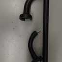 Matte Black Disc Curtain Rods, 48-84 Inches Window Curtain Rod,Adjustable Room Darkening Curtain Rod with Aluminum Finials and Brackets, Wrap Around Design