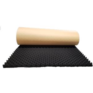 BookishBunny High Density Self Adhesive Acoustic Foam Egg Crate Panel Studio Foam Wall Panel 39" x 78" (1.5 inch, Black)