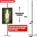 Adjustable Easel Stand for Picture Frames, Holds Frames Up to 64" Tall - Sturdy Metal Floor Easels for Art, Signs, Photos | for Home, Office, Gallery Display (Black)