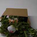 6FT Easter Garland for Mantle, Spring Garland with Eggs Flowers, Lighted Faux Greenery with Timer for Summer Fireplace Outdoor Decorations (6FT-flower)
