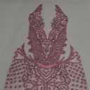 New Pink Rhinestones Beads Bodice Applique Handmade Beaded Applique Patch for Dress Cloth 16.5"*29.5" by Piece (Pink) (Pink-23002)