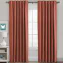 H.VERSAILTEX Blackout Curtains Thermal Insulated Window Treatment Panels Room Darkening Blackout Drapes for Living Room Back Tab/Rod Pocket Bedroom Draperies, 52 x 84 Inch, Orange, 2 Panels