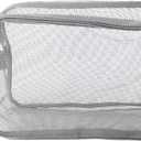 1PC Portable Mesh Shower Bag for Bathroom, Gym Camping Portable Travel Mesh Toiletry Bag for Women Men (Grey)