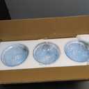 3 Pack Fixture Replacement Globe Shade, Blue Hammer Glass | Light Covers for Ceiling Fan Light Fixture Pendant lights Wall Sconces, 1-5/8 Inch Fitter
