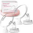 Nenesupply 19mm 2 pc Flanges Duckbill Valves Compatible with Spectra S2 S1 9 Plus Synergy Gold Breastpump Replacement to Spectra Pump Parts Flange Accessories Wide Mouth Work with Backflow Protector