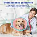 Mosago Soft Dog Cone Collar After Surgery Alternative for Dogs to Stop Licking, Comfy Collars for Large/Medium/Small Pet, Comfortable Elizabethan Neuter Recovery E Cones of Shame Neck & Head Ecollars (LFit 49-110 lb), Light Blue/Pink)