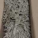 Winlyn 30 Pcs Christmas Artificial Bay Leaf Picks Cedar Sprays Champagne Glittered Christmas Tree Ornament Picks Winter Floral Stems for Champagne Christmas Tree Wreath Holiday Decor Wedding Bouquet