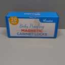 20 Pack Magnetic Cabinet Locks Baby Proofing - Vmaisi Children Proof Cupboard Drawers Latches - Adhesive Easy Installation (Standard)