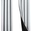100% Blackout Curtains 96 inch Length for Bedroom, Thick Noise Reduction Thermal Insulated Grommet Window Drapes Room Darkening Curtains for Living Room, 2 Panels (52x96 inches,White)