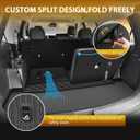 Powerty Floor Car Mat for Hyundai Santa Fe 2024 2025 2026, All Weather TPE Custom Trunk Cargo Mat Liner with Backrest Mat Replacement for Hyundai Santa Fe 6/7-seater Accessories (Include Hybrid&Gas)