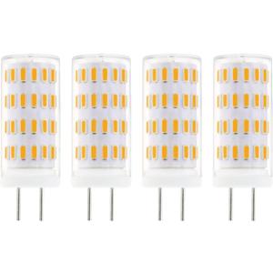 GY6.35 LED Bulb 5W Equivalent to 50W Halogen,AC/DC 12V Warm White 2700K,GY6.35 Bi-pin Base JC Type Light Bulb for Pendant Light,Desk Light,Landscape Lighting,Non-dimmable(4-Pack)