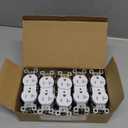 AIDA 20 Amp Outlet Duplex Electrical Receptacle Outlets,Power Outlet,Tamper Resistant,Heavy-Duty Receptacle Wall Outlet,Residential,2Pole,3-Wire, Self-Grounding Clip, NEMA 5-20R,UL Listed 10 Pack (White)