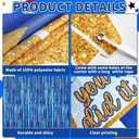Graduation Decorations 2026 Blue and Gold Graduation Banner decorations Class of 2026 Porch Door Banner with Foil Tinsel Curtains Congrats Grad Backdrop Supplies for College High School Blue Gold