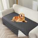 Genina Waterproof Couch Cover, Washable Anti-Slip 67 inch Sofa Covers with 3 Cushions, Sectional Couch Covers for Pets Friendly, Sofa Slipcovers for Dogs Cats, (67inch/Dark Gray)