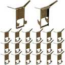 Hicarer 30 Pcs Brick Wall Hangers Clips no Drill Outdoor for Hanging Christmas Lights Stocking Holders Steel Picture Decoration Hanger Fastener for Fireplace (Antique Brass)