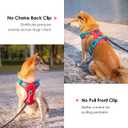PHOEPET No Pull Dog Harness, Unique Colors Reflective Adjustable Dog Vest, with Soft Training Handle Metal Clips for Small Medium Large Dogs (Red Base & Teal Straps,XS)