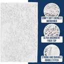 Muddy Mat® | Chenille Bathroom Rugs Quick Dry Microfiber Mats Non Slip Washable, Extra Thick, Soft and Highly Absorbent Bath Mats for Bathroom, Kitchen, and Shower Floor - White 24"x36"