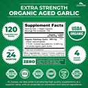 Zazzee USDA Organic Aged Garlic 20:1 Extract, Aged 24 Months, Odorless, EXP 8/2029