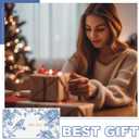 2 x ReliThick 7" x 6.5" 2026-2027 Pocket Calendar for Purse Small Monthly Planner Notebook PVC Cover Pocket Calendar Notepads Appreciation Present Gift for Women Mom Friend Teacher(Blue and White Floral)