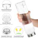 Glass Water Bottles 32 oz, 1 liter / 1000ml Wide Mouth Glass Drinking Bottles with Lids, Large Reusable Borosilicate Water Bottle for School Home Office Travel Sport Yoga Gym