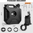 Portable Tank with Locking Mounting Upgraded Bracket Mounting 5L / 1.3 Gallon Fits for Car Motorcycle SUV ATV UTV U bolt for 1" Tube (Locking+Upgraded Bracket+Black)