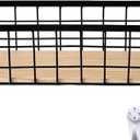 IULRTBA Small Basket,Wire Storage Basket Bins Organizer,Metal Wire Basket Bathroom Detachable Wood Base Storage Organizer Bin Basket for Kitchen Cabinets, Bathroom, Pantry, Garage