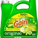 Gain Liquid Laundry Detergent, Original Scent, 154 fl oz, 107 Loads, Freshness + Odor Fighting, High Efficiency Washing Machine Liquid Cleaning Soap