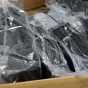 Windyun Reusable Grocery Bags Large Non Woven Shopping Bags with Handles Foldable Portable Tote, 16x6x12 Inch (Black)