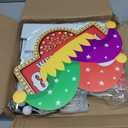 4 Pcs Carnival Circus Tent Decorations Set – Circus Theme Party Decorations with Awning, 2 Porch Sign Banners & Striped Aisle Runner for Carnival Theme Birthday Celebration