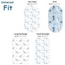 Yoofoss Bassinet Sheets for Baby,3-Pack Fitted Bassinet Sheets Set Compatible with Halo Bassinest Swivel Sleeper,Baby Delight,Angelbliss,Soft Breathable Bassinet Mattress Sheets (Blue+Seahorse)