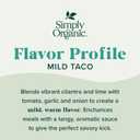 Simply Organic Mild Taco Simmer Sauce, 8 Ounce Pouch, Vibrant & Tangy, For Chicken and Baja-style Fish Tacos (Pack of 6) (EXP 01/01/28)