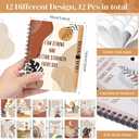 Kosiz 24 Pcs/12 Set Positive Affirmation Gifts Bulk for Women Gratitude Spiral Journals with Pens Motivational Notebooks Back to School Gifts for Students Employee Coworker Teacher Nurse (Boho)