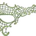 2 x Lace Masquerade Mask for Women - Venetian Party, Prom, Mardi Gras, Halloween (One Size, Phantom Green Olive)