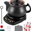 Chinese Medicine Cooking Pot 3.17 qt Electric Herbal Medicine Cooker Ceramic Pot Unglazed Interior, 110V Electric Chinese Herb Tea Pot for Herbs within 600 g
