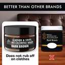 FORTIVO Leather Recoloring Balm, Color Restorer, Scratch Remover, Couch Paint and Repair, Leather Balm for Couches
