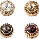 4Pcs Strong Hijab Magnets, Big Magnets for Muslim Scarf, Hijab Magnetic Pins, Magnetic Buttons for Clothing, Rhinestone Hijab Magnet for Women Girls Scarf Niqab