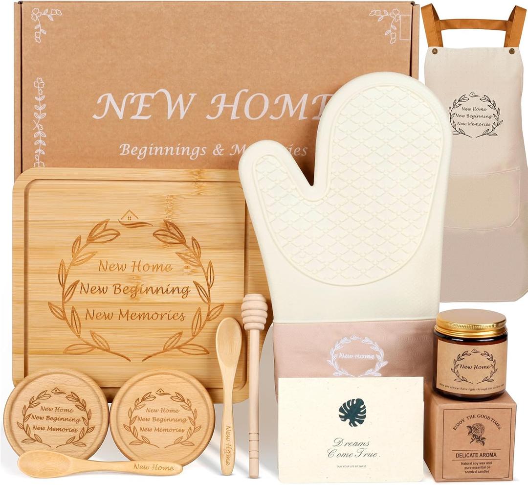 House Warming Gifts New Home, New Home Gifts Ideas for New Homeowners, New House Gift Basket, Realtors Closing Gifts for Home Buyers,Housewarming Gift Serving Board for Couple Women Men