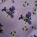 ZAFUL Women's Underwire Bikini Floral High Cut Bikini Set V-Wired Two Piece Swimsuit Bathing Suit (1-light Purple) Small