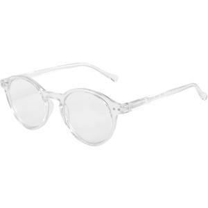 ZENOTTIC Reading Glasses Blue Light Blocking Round Glasses for Men Women Magnification 0.0 1.0 1.5 2.0 2.5 3.0 3.5 (Crystal Clear)