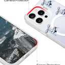 Aitipy Magnetic for iPhone 16 Pro Max Case, Cute Sliver Cherry Pattern [Compatible with MagSafe], Aesthetic Trendy Slim Shockproof Protective Phone Cover for Women Girls