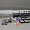 88 Key Piano Keyboard, Semi Weighted Electronic Digital Piano with Music Stand, Power Supply, Sustain Pedal, Bluetooth, Stand, MIDI, for Beginner at Home, Stage