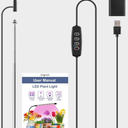 Grow Lights for Indoor Plants, Full Spectrum LED Plant Lights with Base, Adjustable Height 6.5"-26", 10 Dimmable Levels, Auto Timer 3/9/12H, Desk Grow Lamps for Indoor Growing 