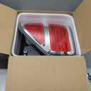 OKLPF Rear Brake Tail Lights Compatible With 2009 2010 2011 2012 2013 2014 Ford F150 F-150,Replace Silver Taillights Assembly Red Chrome Tail Lights,Not Included Bulbs,Driver and Passenger Side