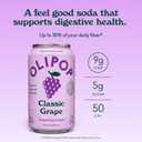 OLIPOP - Classic Grape Sparkling Tonic, Healthy Soda, Prebiotic Soft Drink, Aids Digestive Health & Immune Health, High in Plant Fiber, Caffeine Free, Low Calorie, Low Sugar 12 oz (EXP 07/22/26)