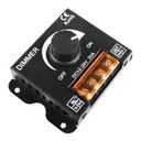 MEIRIYFA LED Light Strip Dimmer,DC 12V-24V 30A LED Light Strip Dimmer PWM Dimming Controller with ON/Off Switch Knob and Aluminum Case for 5050 3528 LED Strip Lights Adjust Brightness