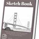 MILIJIA 9" x 12" Sketch Book, 100 Sheets(73lb/120gsm) with Tear-Out Pages, Spiral Bound School Drawing Pad, Art Supplies for Drawing, Illustration, Art Class Students (Brown)