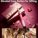 RANVOO AirJet X5 [Gift-Ready Pink Edition | Next-Gen Jet-Flow] Electric Toothbrush, 100% Plaque Removal, Whitening & Gum Care, 60-Day Battery Life, Rechargeable with 3 Pro Brush Heads, Cyclamen Pink