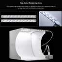 Photo Light Box 10" Portable Folding Photography Light Tent kit with 2 Light Bar -40pcs LED Light and 6 Kinds Color Backgrounds for Small Size Items (10 inch - White)
